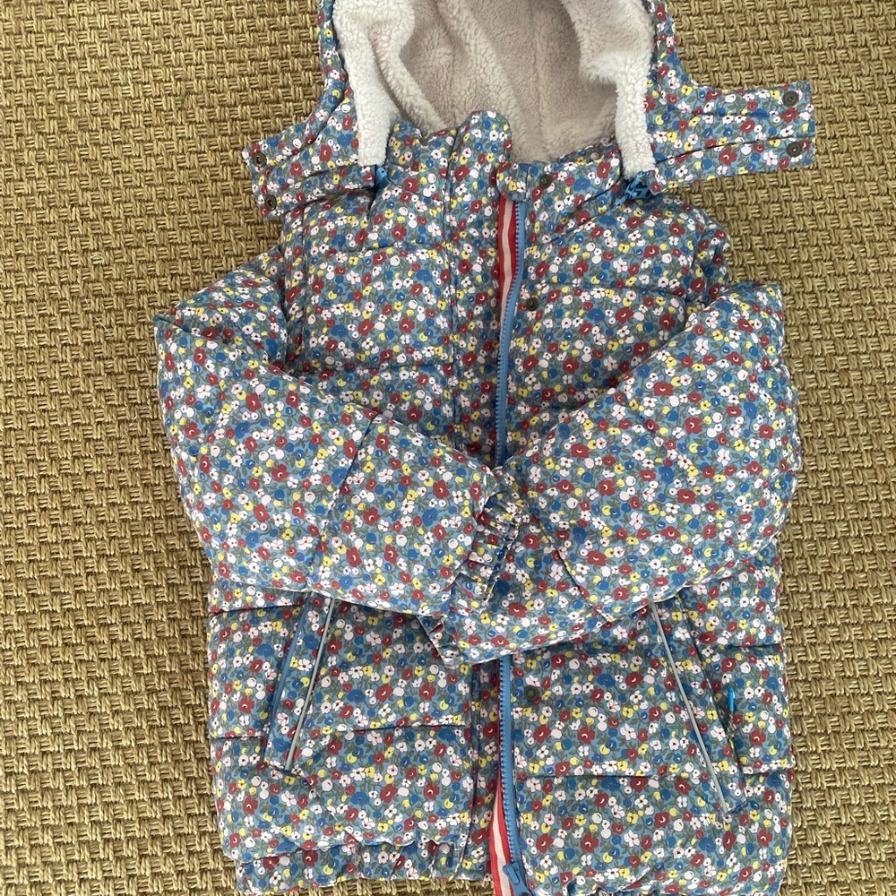 Mini Boden Blue & Red Puffer Jacket